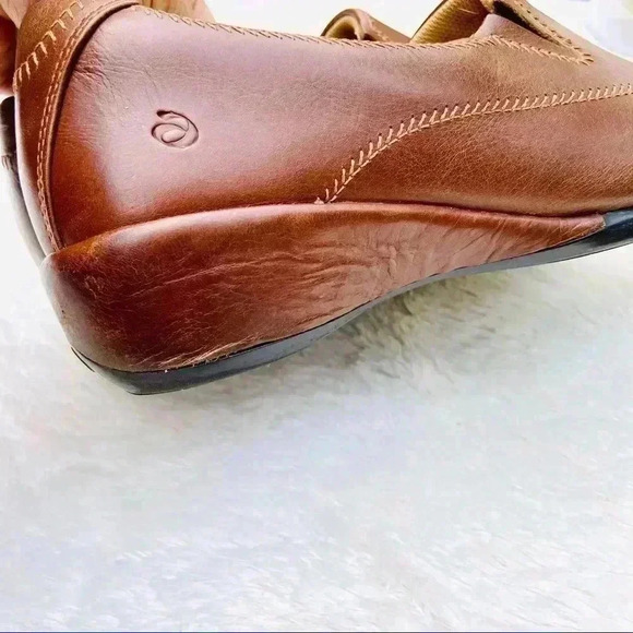 Aravon Brown Leather Comfort Slip On Loafers Size 8D - Picture 13 of 16